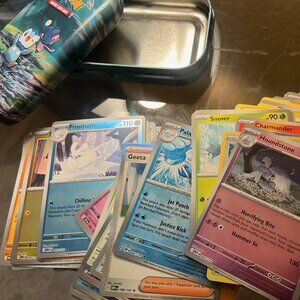 Pokemon Trading Cards 50 Cards in a Mini Tin - Normal, Reverse and Holo
